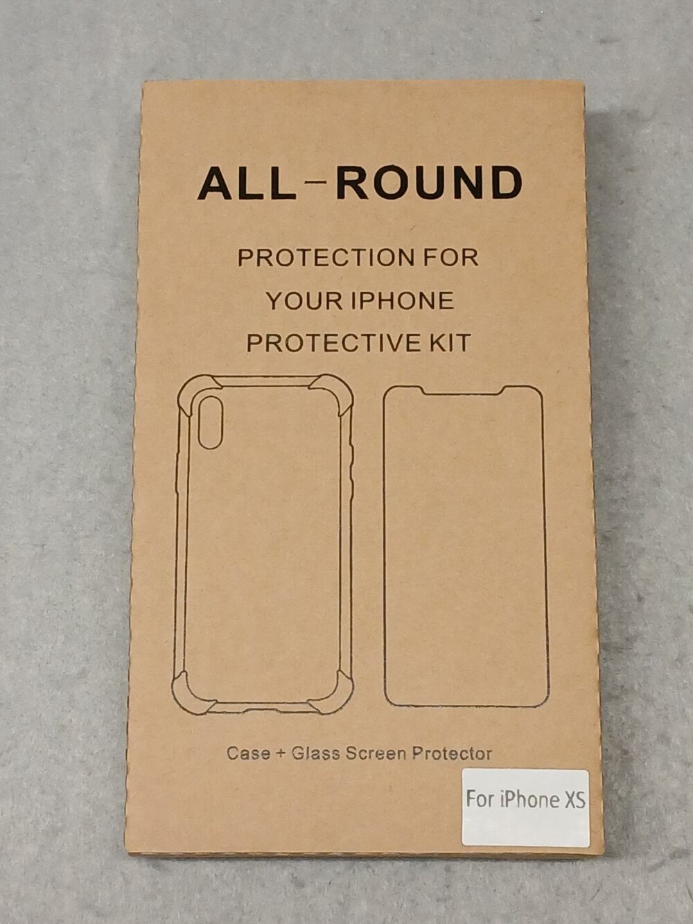 All-Round Cleae Case + Glass Screen Protector (Iphone XS)